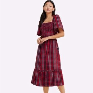 Draper James Deana Smocked Dress in Angie plaid